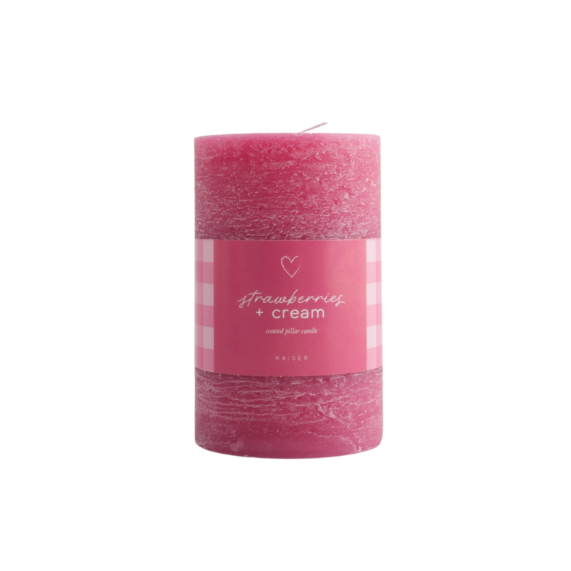 Sweethearts Pillar Candle - Strawberries & Cream